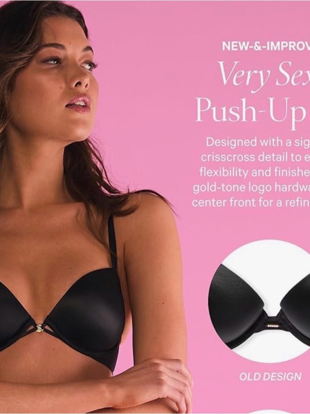 Victoria's Secret Black Push-Up Bra with Multiway Detail